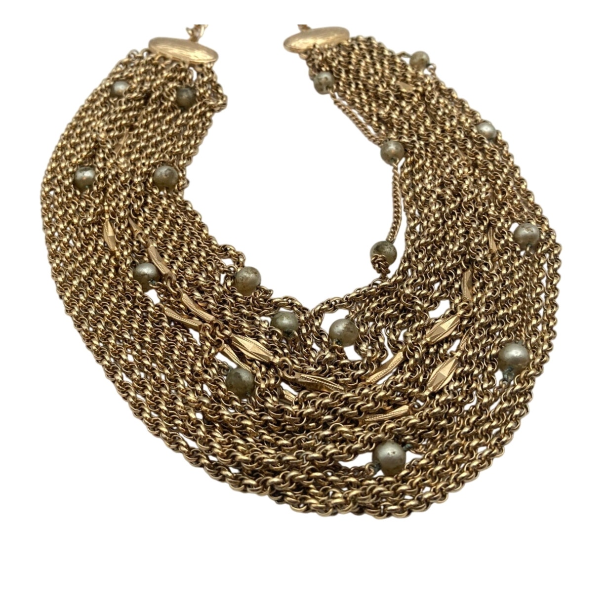 Vtg Accessocraft Nyc Necklace Women's Jewelry Beads And Chains - Statement Piece